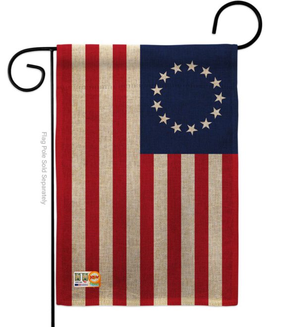 Betsy Ross Americana Historic Impressions Decorative Vertical Flag - Image 11