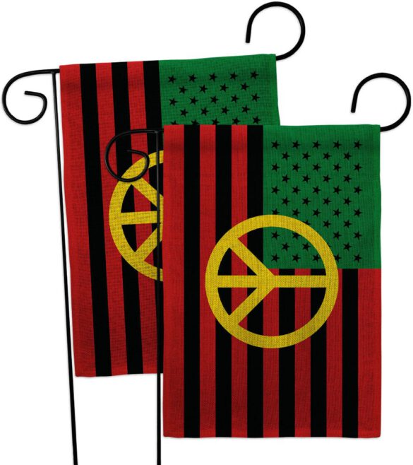 African American Peace - Historic Americana Vertical Impressions Decorative Flags HG140728 Made In USA - Image 31