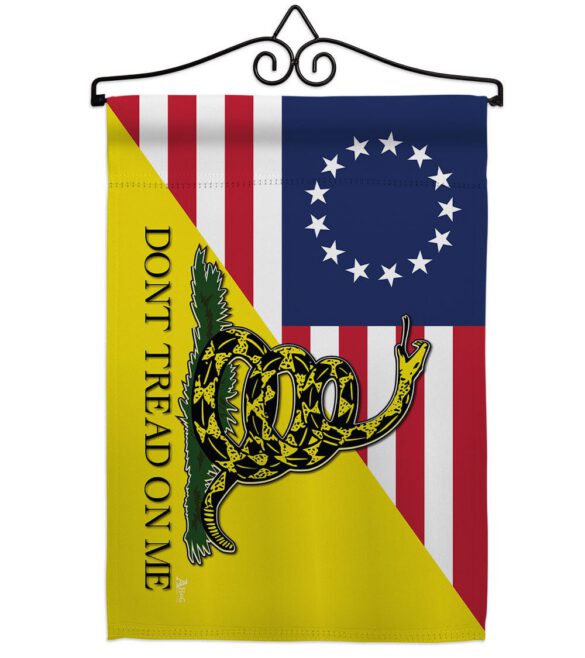 Betsy Ross Don't Tread On Me - Historic Americana Vertical Impressions Decorative Flags HG140724 Made In USA - Image 3