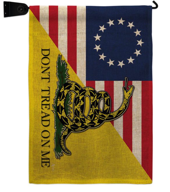 Betsy Ross Don't Tread On Me - Historic Americana Vertical Impressions Decorative Flags HG140724 Made In USA - Image 17