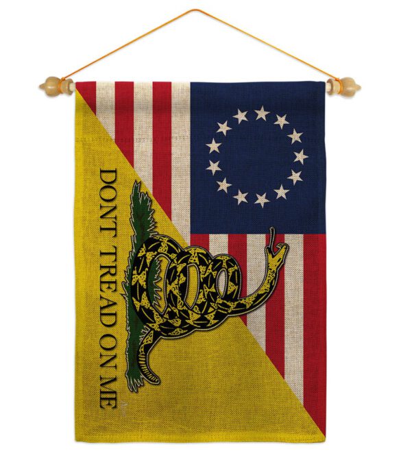 Betsy Ross Don't Tread On Me - Historic Americana Vertical Impressions Decorative Flags HG140724 Made In USA - Image 18