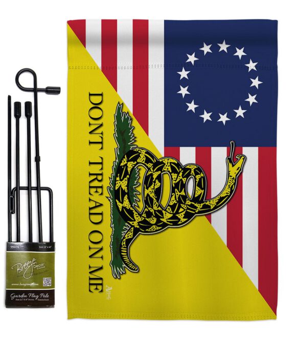Betsy Ross Don't Tread On Me - Historic Americana Vertical Impressions Decorative Flags HG140724 Made In USA - Image 2