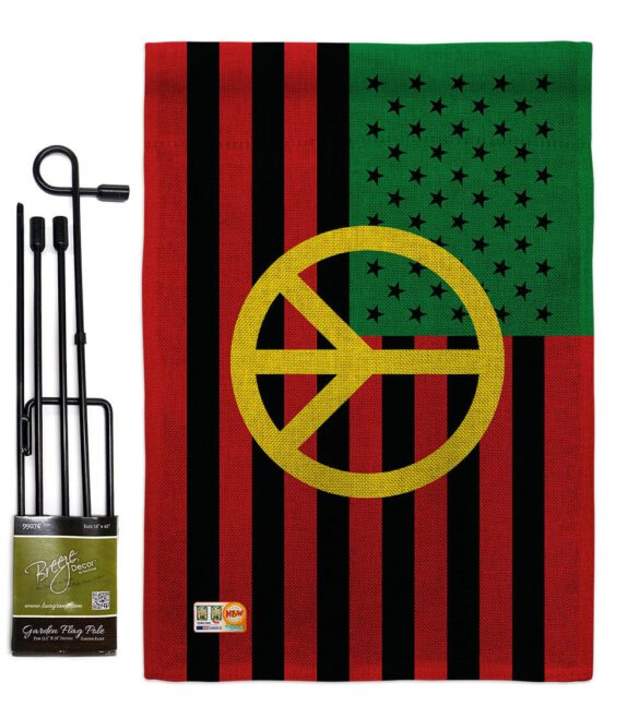 African American Peace - Historic Americana Vertical Impressions Decorative Flags HG140728 Made In USA - Image 24