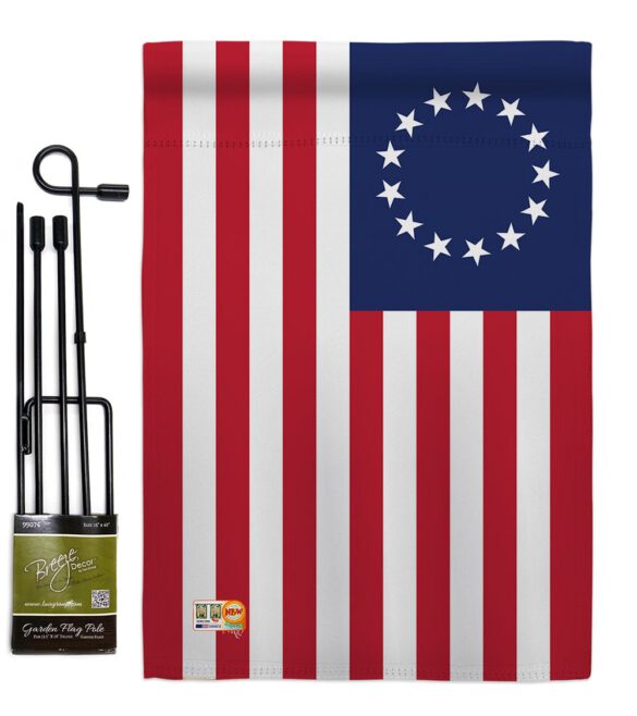 Betsy Ross Americana Historic Impressions Decorative Vertical Flag - Image 3