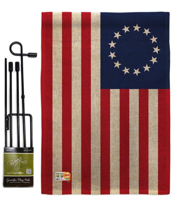 Betsy Ross Americana Historic Impressions Decorative Vertical Flag - Image 12