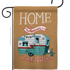Home is Wherever Camper - Hobbies Interests Vertical Impressions Decorative Flags HG109066 Made In USA
