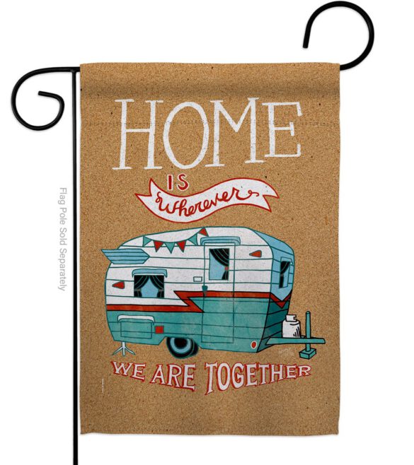 Home is Wherever Camper - Hobbies Interests Vertical Impressions Decorative Flags HG109066 Made In USA