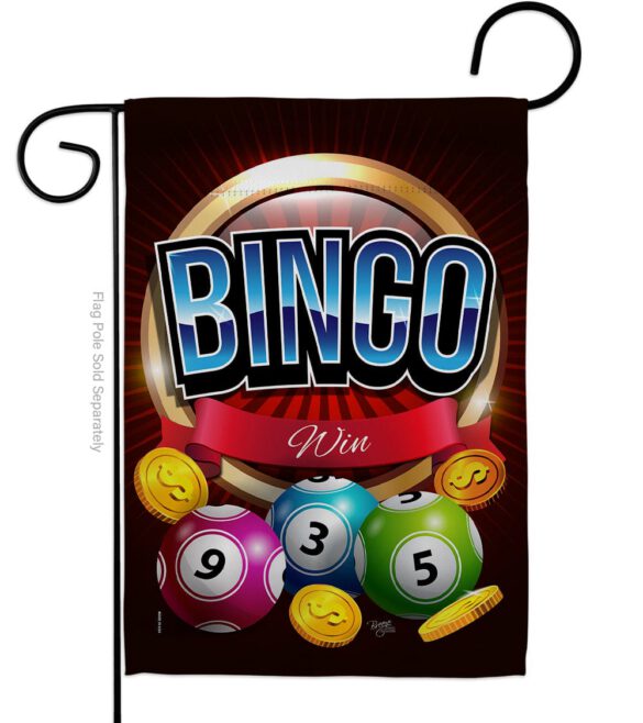 Bingo Win - Hobbies Interests Vertical Impressions Decorative Flags HG109075 Made In USA