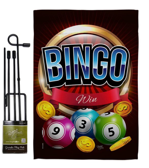 Bingo Win - Hobbies Interests Vertical Impressions Decorative Flags HG109075 Made In USA - Image 4