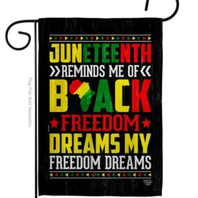 Black Freedom - Historic Americana Vertical Impressions Decorative Flags HG190152 Made In USA