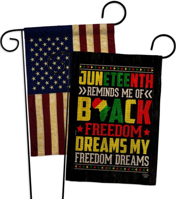 Black Freedom - Historic Americana Vertical Impressions Decorative Flags HG190152 Made In USA - Image 28