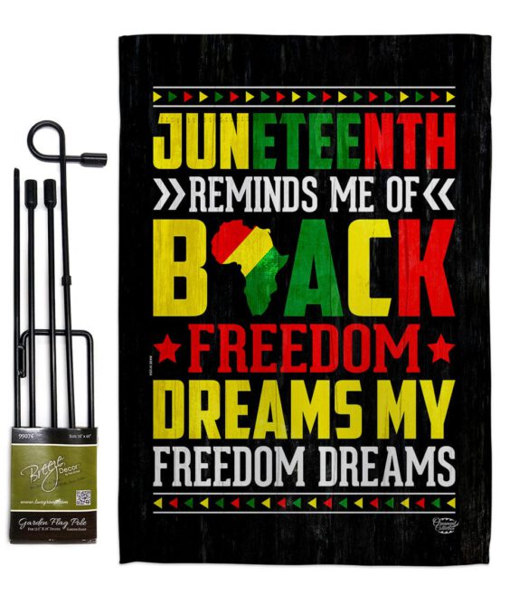 Black Freedom - Historic Americana Vertical Impressions Decorative Flags HG190152 Made In USA - Image 4
