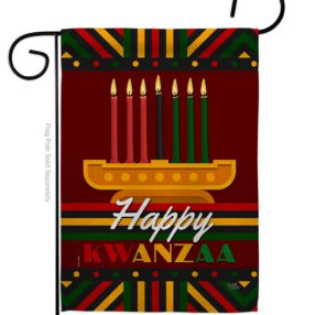 Happy Kwanzaa - Kwanzaa Winter Vertical Impressions Decorative Flags HG114233 Made In USA