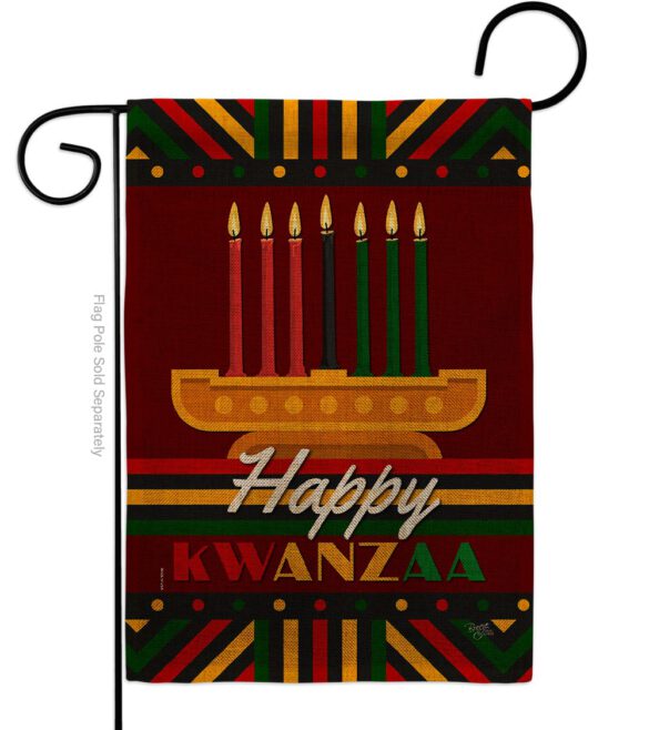 Happy Kwanzaa - Kwanzaa Winter Vertical Impressions Decorative Flags HG114233 Made In USA - Image 11