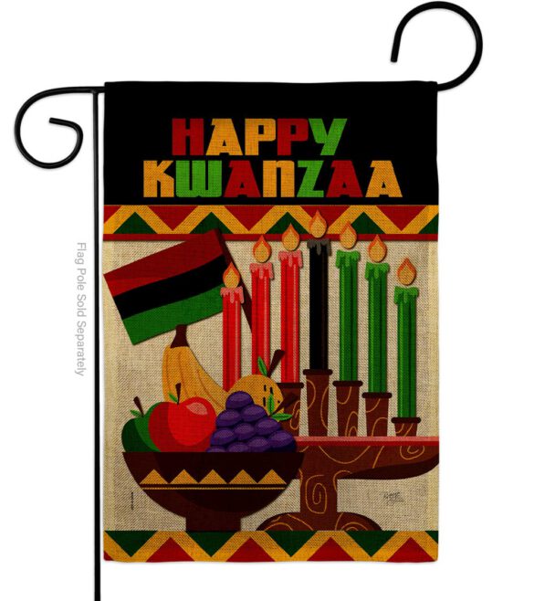 Happy Kwanzaa African - Kwanzaa Winter Vertical Impressions Decorative Flags HG114236 Made In USA - Image 11