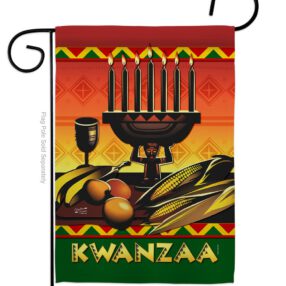 Celebrate Kwanzaa - Kwanzaa Winter Vertical Impressions Decorative Flags HG137336 Made In USA