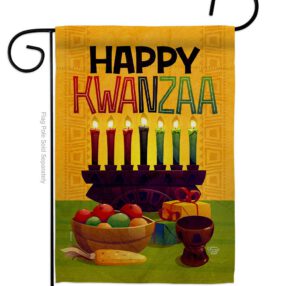 Harvest Kwanzaa - Kwanzaa Winter Vertical Impressions Decorative Flags HG190020 Made In USA