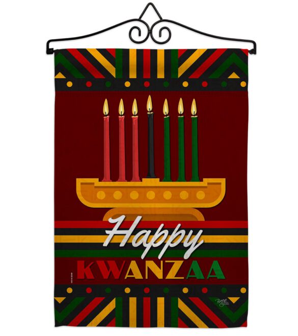 Happy Kwanzaa - Kwanzaa Winter Vertical Impressions Decorative Flags HG114233 Made In USA - Image 7