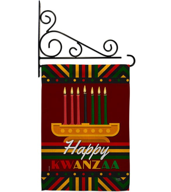 Happy Kwanzaa - Kwanzaa Winter Vertical Impressions Decorative Flags HG114233 Made In USA - Image 8