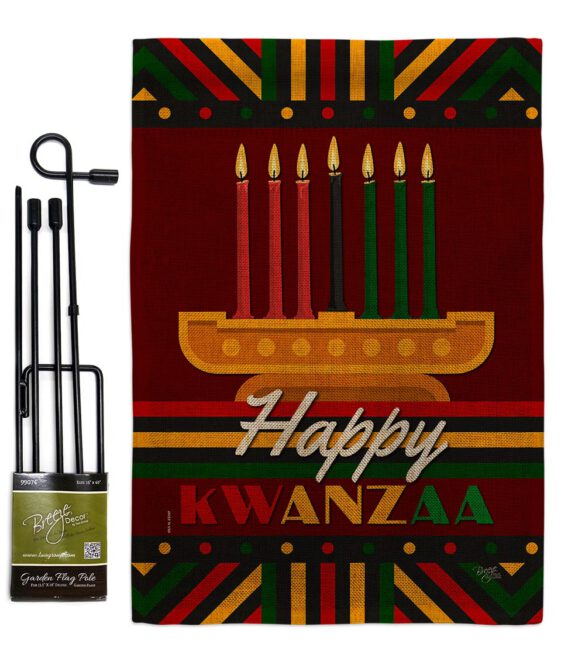 Happy Kwanzaa - Kwanzaa Winter Vertical Impressions Decorative Flags HG114233 Made In USA - Image 13