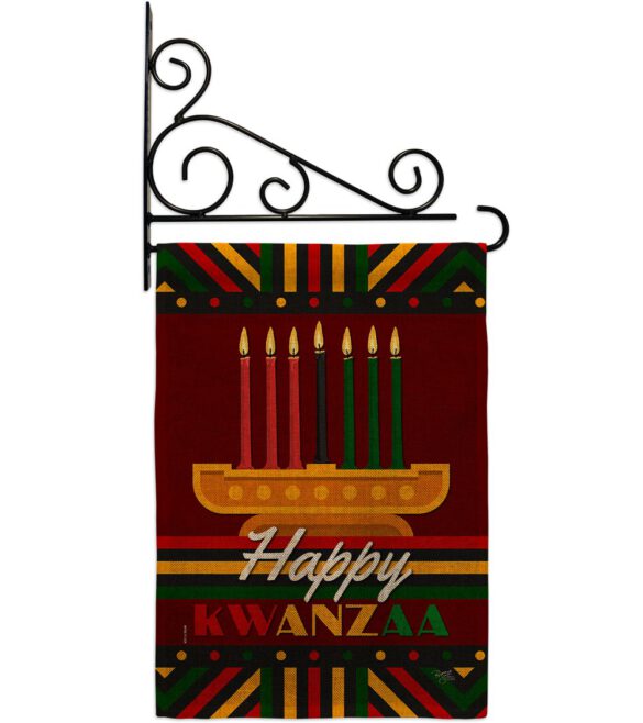 Happy Kwanzaa - Kwanzaa Winter Vertical Impressions Decorative Flags HG114233 Made In USA - Image 16