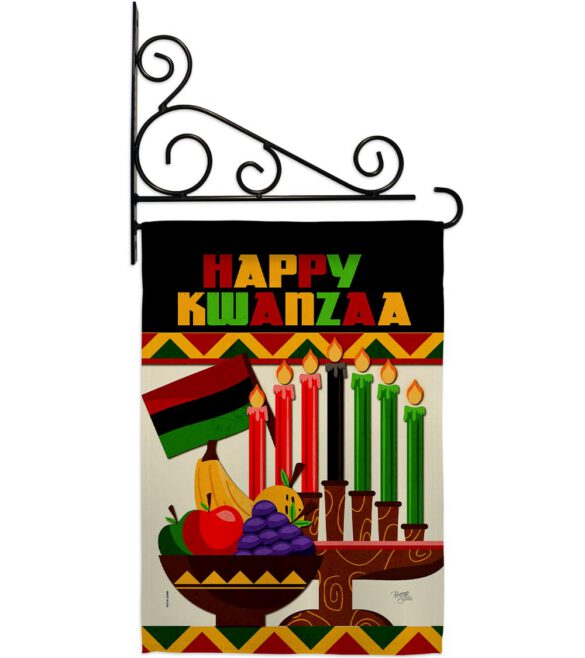 Happy Kwanzaa African - Kwanzaa Winter Vertical Impressions Decorative Flags HG114236 Made In USA - Image 8