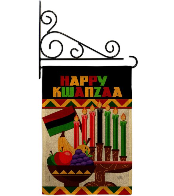 Happy Kwanzaa African - Kwanzaa Winter Vertical Impressions Decorative Flags HG114236 Made In USA - Image 16