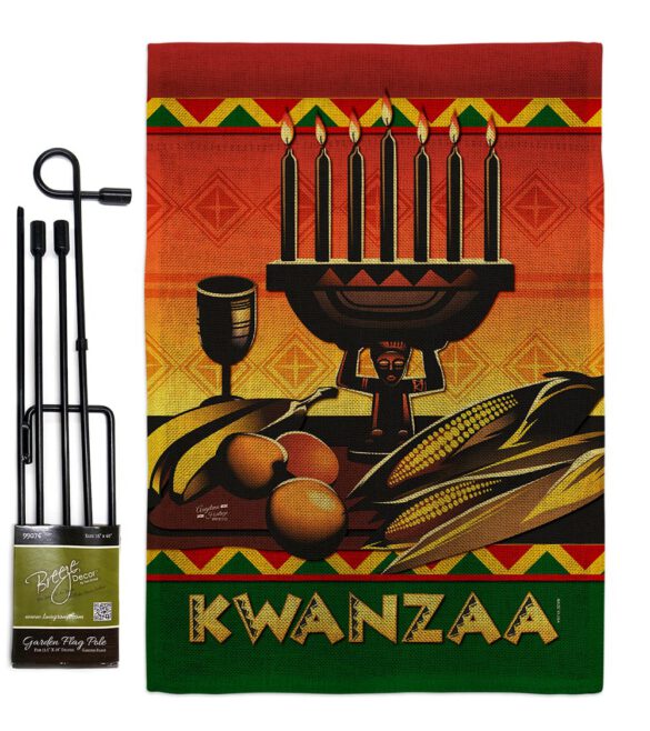 Celebrate Kwanzaa - Kwanzaa Winter Vertical Impressions Decorative Flags HG137336 Made In USA - Image 13