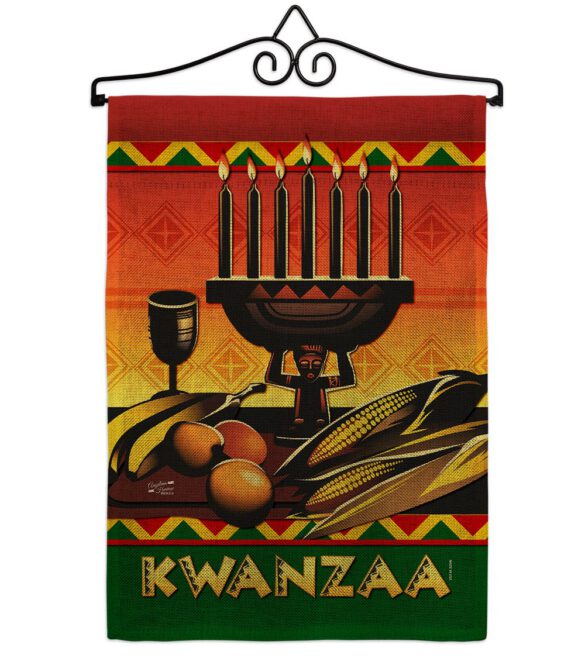 Celebrate Kwanzaa - Kwanzaa Winter Vertical Impressions Decorative Flags HG137336 Made In USA - Image 15
