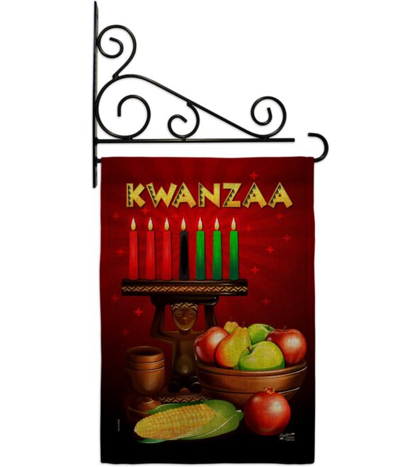 Greeting Kwanzaa - Kwanzaa Winter Vertical Impressions Decorative Flags HG137338 Made In USA - Image 16