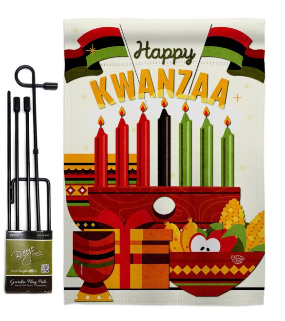 Gather Kwanzaa - Kwanzaa Winter Vertical Impressions Decorative Flags HG192719 Made In USA - Image 4