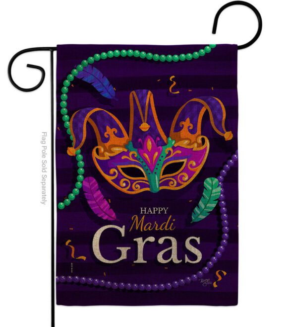 Carnival Mardi Gras - Mardi Gras Spring Vertical Impressions Decorative Flags HG118013 Made In USA - Image 11