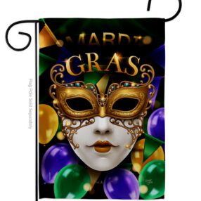 Fat Tuesday Carnival - Mardi Gras Spring Vertical Impressions Decorative Flags HG120008 Made In USA