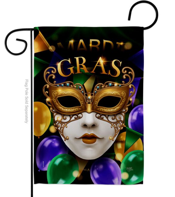 Fat Tuesday Carnival - Mardi Gras Spring Vertical Impressions Decorative Flags HG120008 Made In USA