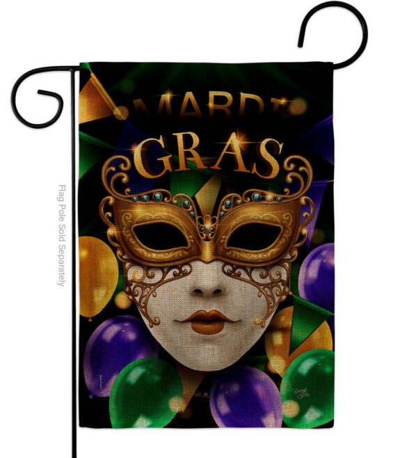 Fat Tuesday Carnival - Mardi Gras Spring Vertical Impressions Decorative Flags HG120008 Made In USA - Image 13