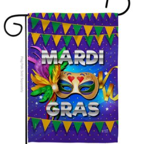 Fat Tuesday - Mardi Gras Spring Vertical Impressions Decorative Flags HG137347 Made In USA