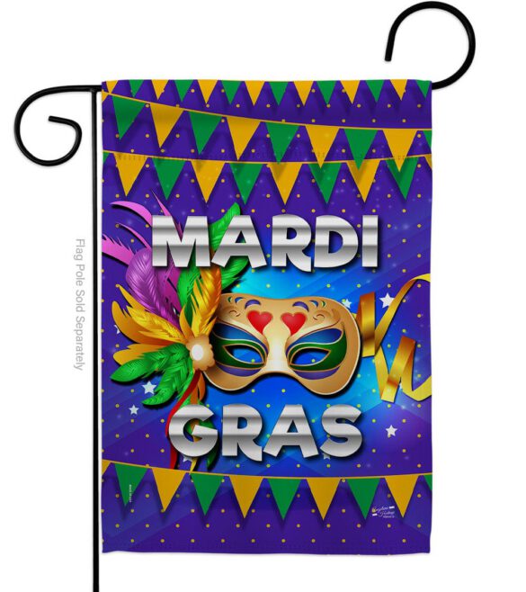 Fat Tuesday - Mardi Gras Spring Vertical Impressions Decorative Flags HG137347 Made In USA
