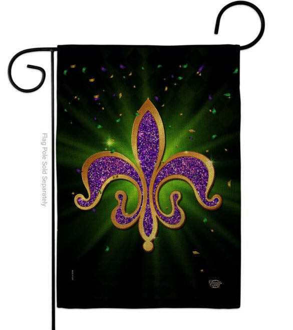 Fleur De Lis - Mardi Gras Spring Vertical Impressions Decorative Flags HG192436 Made In USA - Image 11