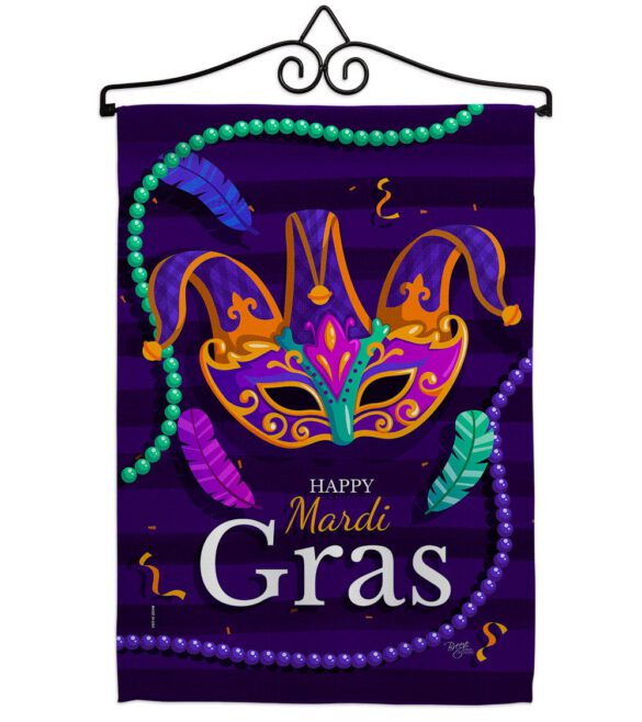 Carnival Mardi Gras - Mardi Gras Spring Vertical Impressions Decorative Flags HG118013 Made In USA - Image 7