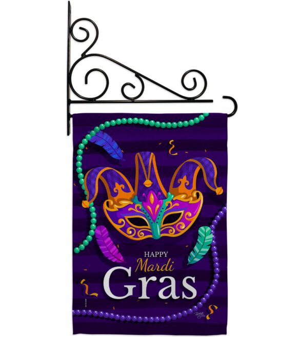 Carnival Mardi Gras - Mardi Gras Spring Vertical Impressions Decorative Flags HG118013 Made In USA - Image 8