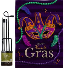 Garden Flag Mardi Gras GS118013 B