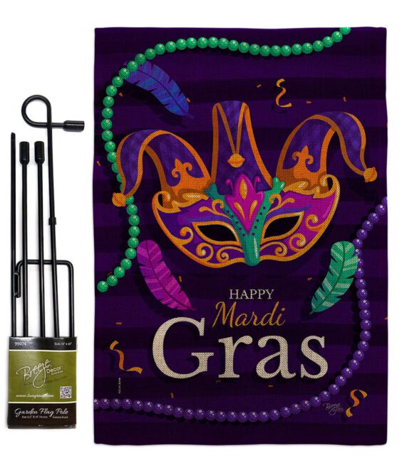 Carnival Mardi Gras - Mardi Gras Spring Vertical Impressions Decorative Flags HG118013 Made In USA - Image 14