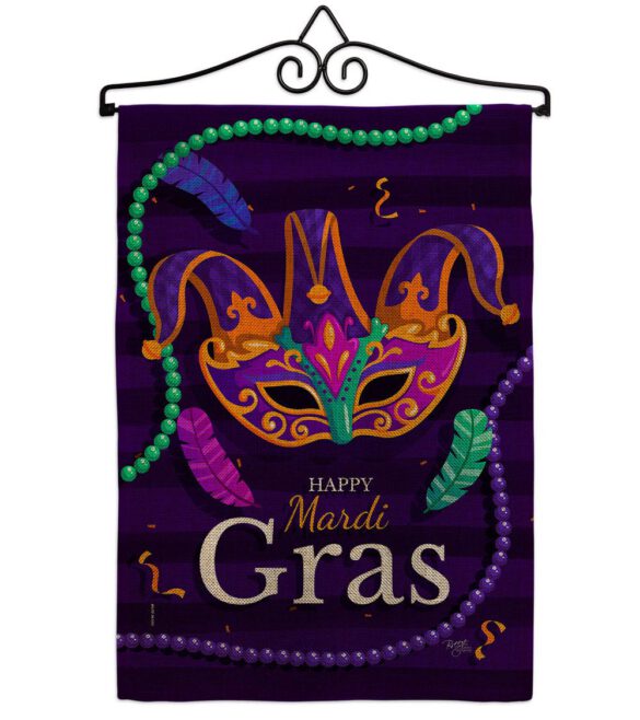 Carnival Mardi Gras - Mardi Gras Spring Vertical Impressions Decorative Flags HG118013 Made In USA - Image 17