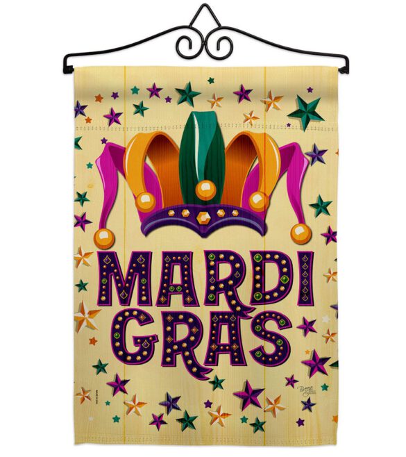 Celebration Mardi Gras - Mardi Gras Spring Vertical Impressions Decorative Flags HG118014 Made In USA - Image 7