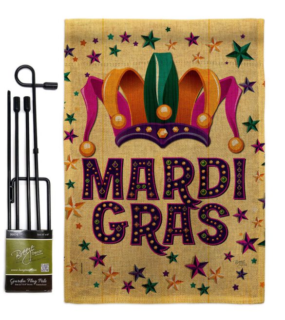 Celebration Mardi Gras - Mardi Gras Spring Vertical Impressions Decorative Flags HG118014 Made In USA - Image 14