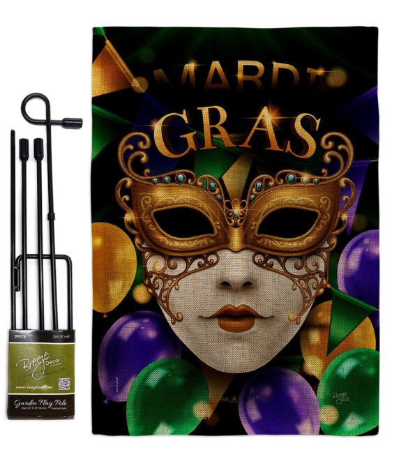 Fat Tuesday Carnival - Mardi Gras Spring Vertical Impressions Decorative Flags HG120008 Made In USA - Image 16