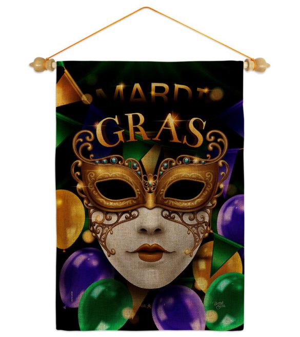 Fat Tuesday Carnival - Mardi Gras Spring Vertical Impressions Decorative Flags HG120008 Made In USA - Image 22