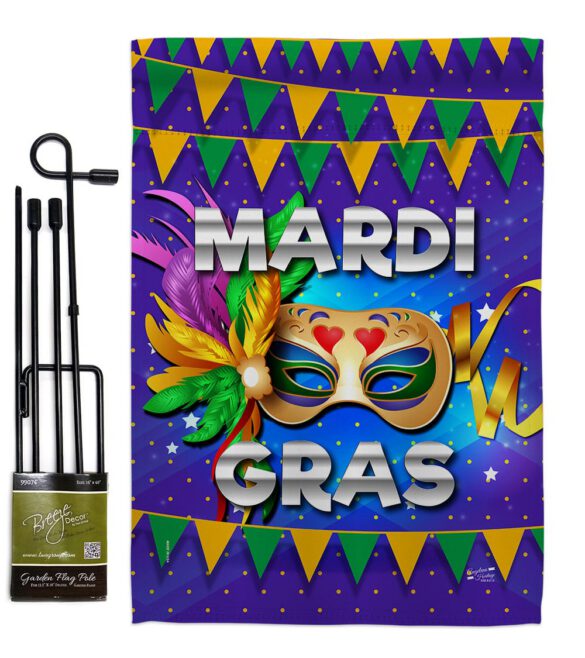 Fat Tuesday - Mardi Gras Spring Vertical Impressions Decorative Flags HG137347 Made In USA - Image 4
