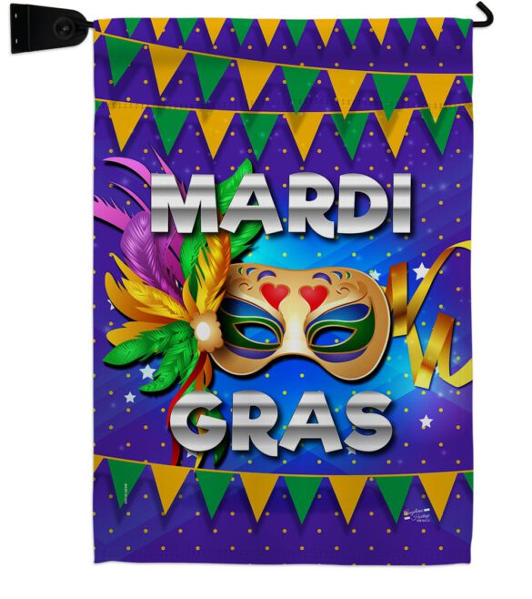 Fat Tuesday - Mardi Gras Spring Vertical Impressions Decorative Flags HG137347 Made In USA - Image 21