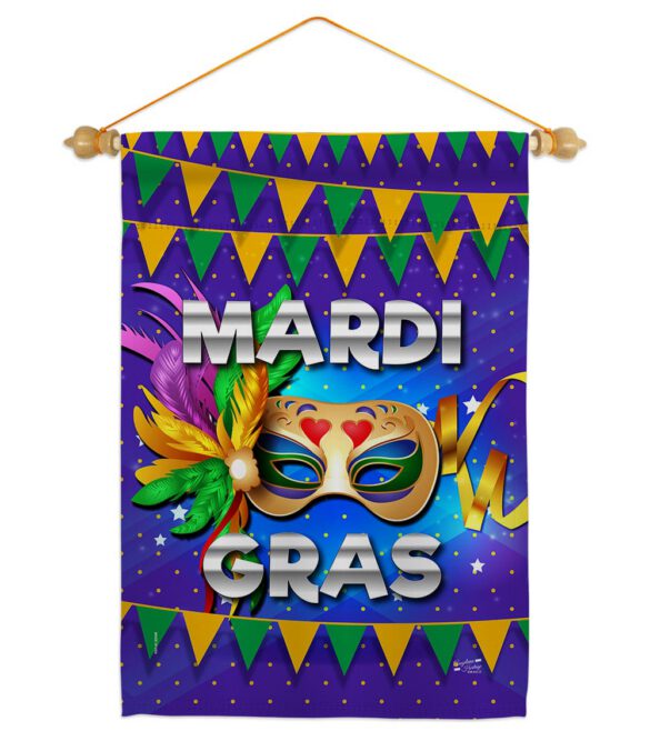 Fat Tuesday - Mardi Gras Spring Vertical Impressions Decorative Flags HG137347 Made In USA - Image 23